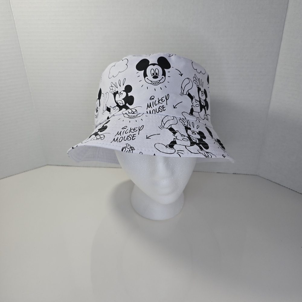Mickey Mouse Reversable White Bucket Hat
